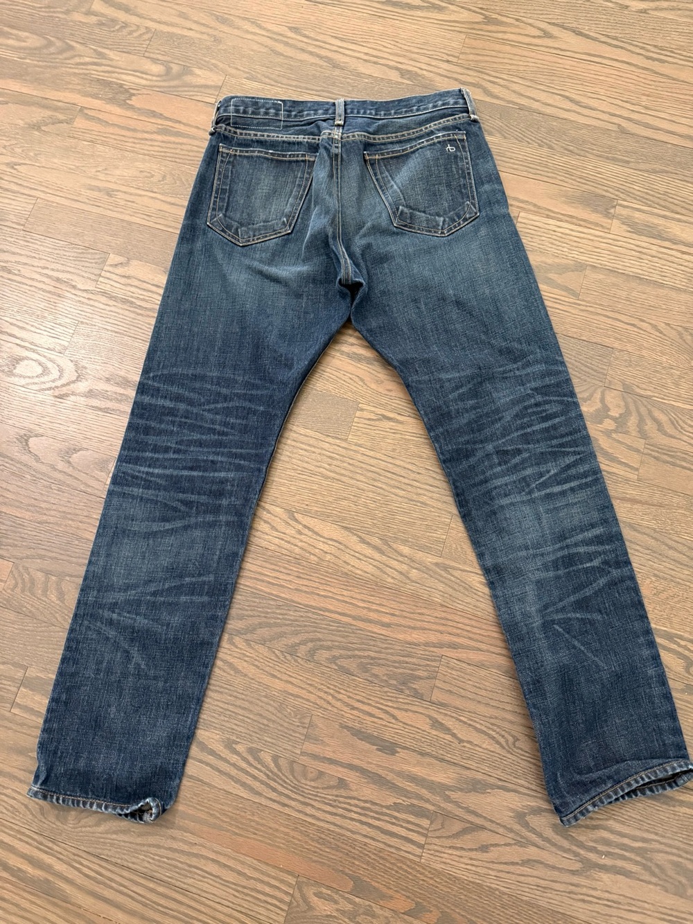 rag & bone Men's Faded Blue Straight Jeans 30x31